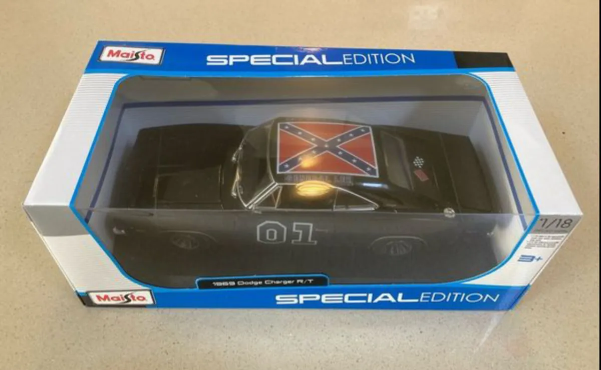 Dodge Charger General Lee 1/18 Maisto Rare Black e - Image 3