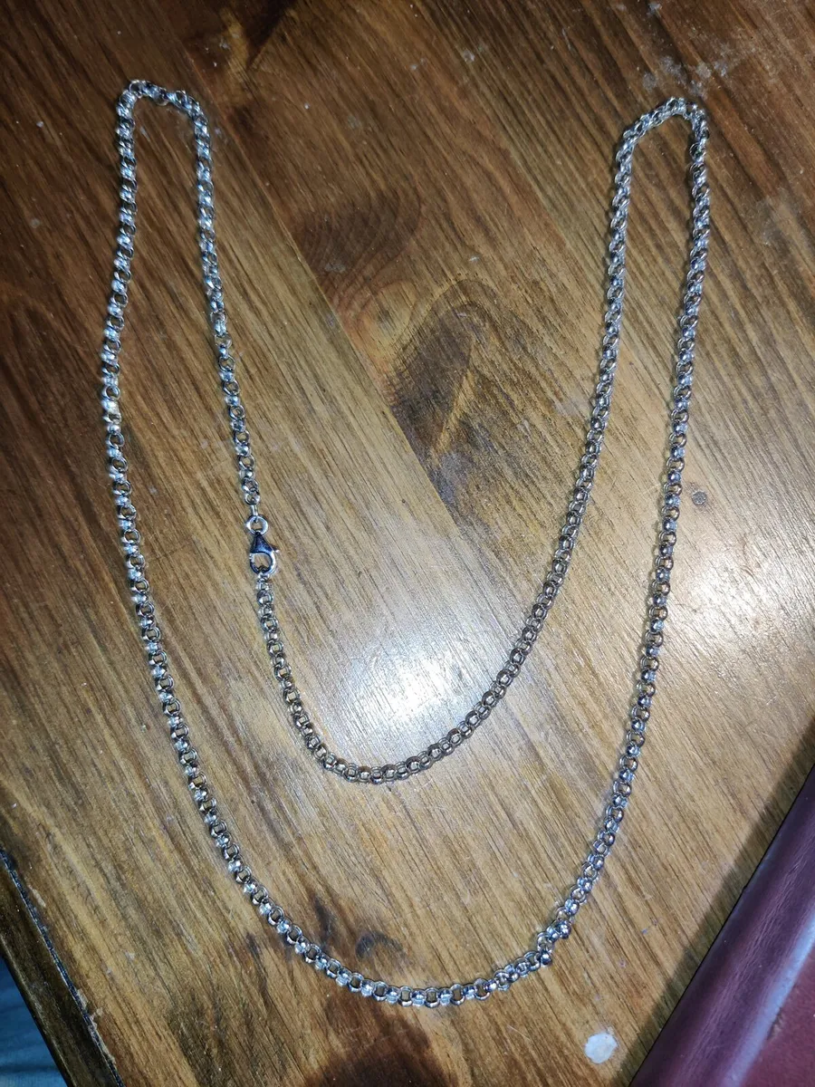 WHITE GOLD BELCHER, 9CT Gold 8.90 Gram 18"Chain ! - Image 2