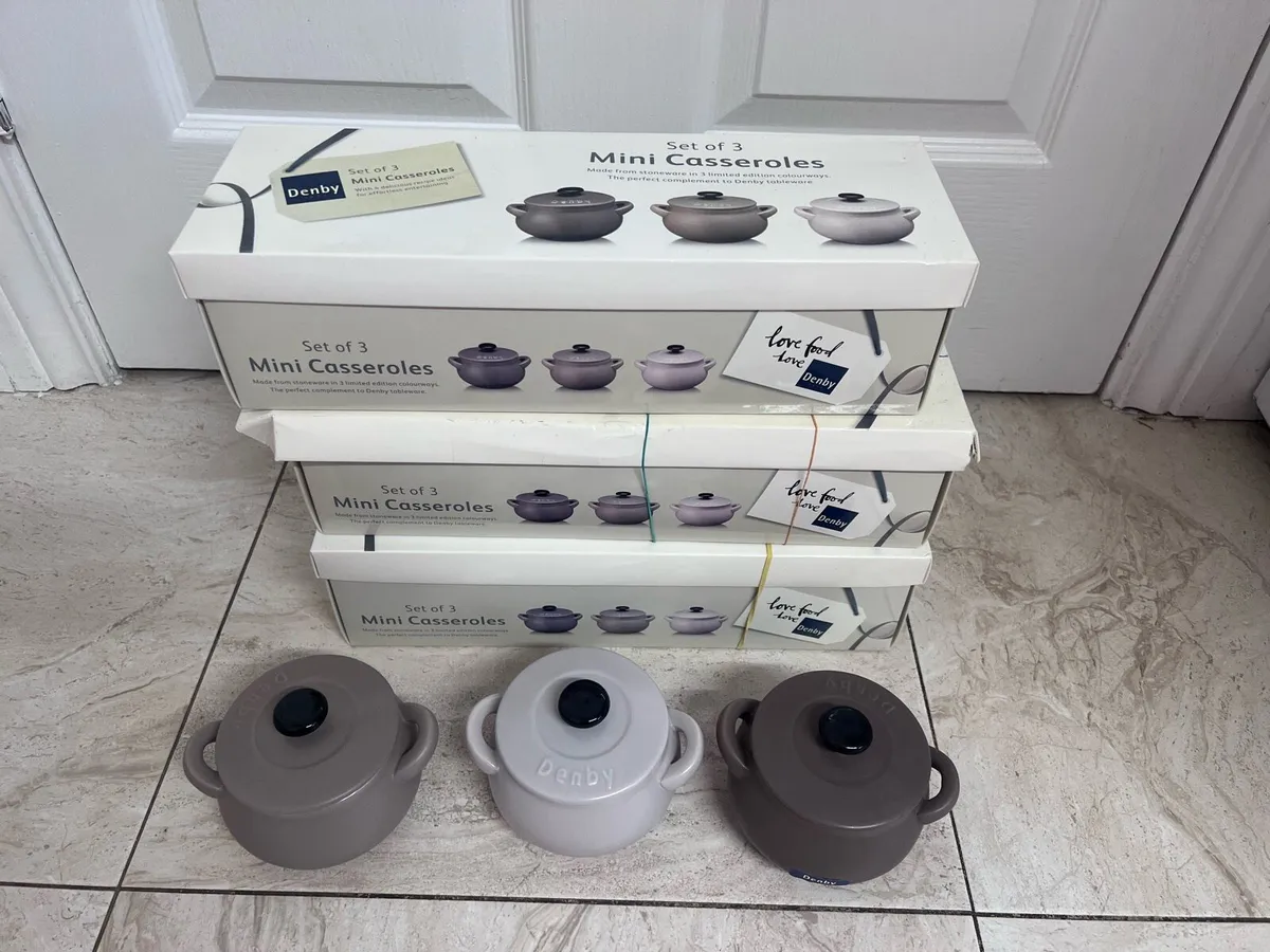 Denby mini casserole dishes x 9 - Image 1
