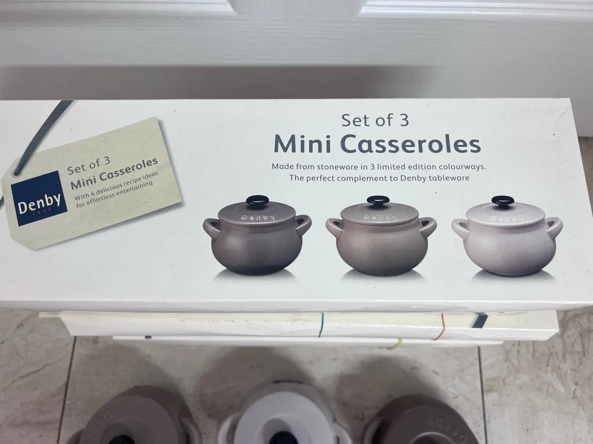 Denby mini casserole dishes x 9 - Image 2