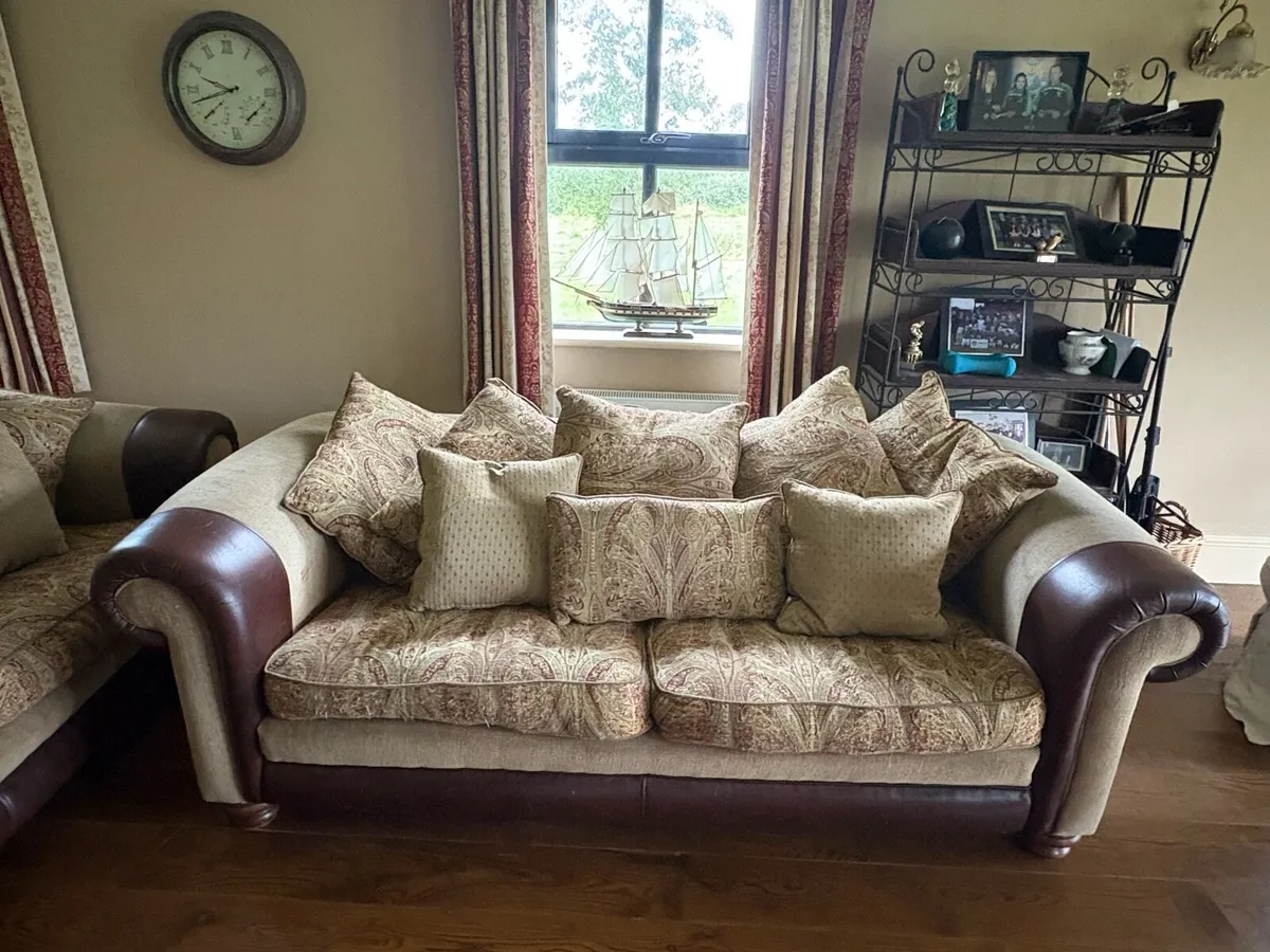 Stylish 2-Seater Sofa + Cushions – Great Condition - Image 1