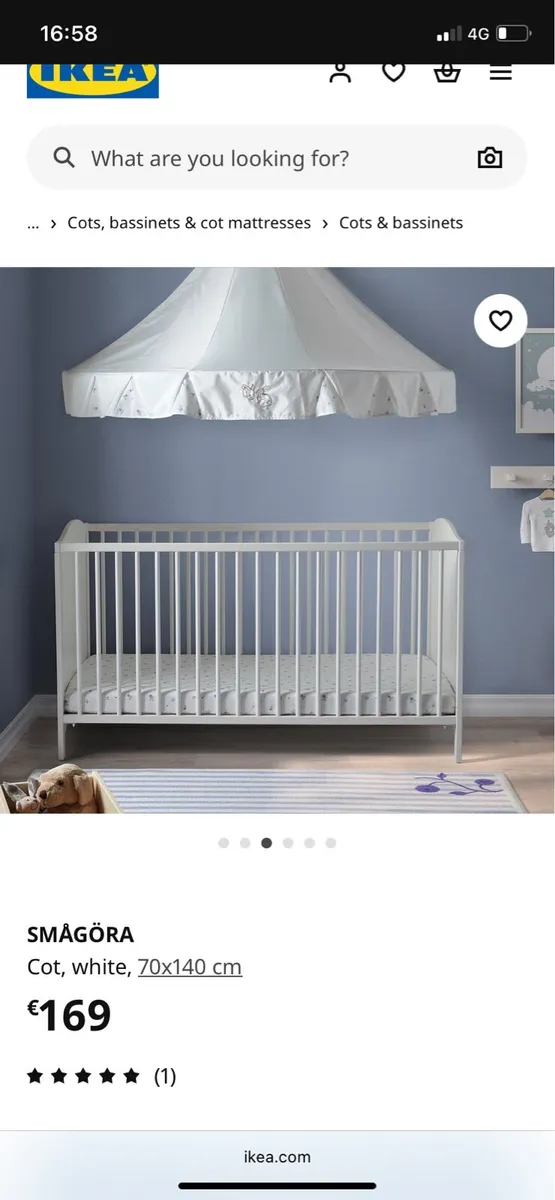 IKEA cot for sale - Image 1