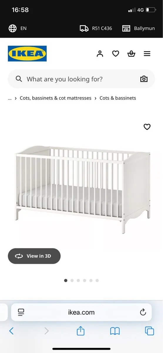 IKEA cot for sale - Image 3