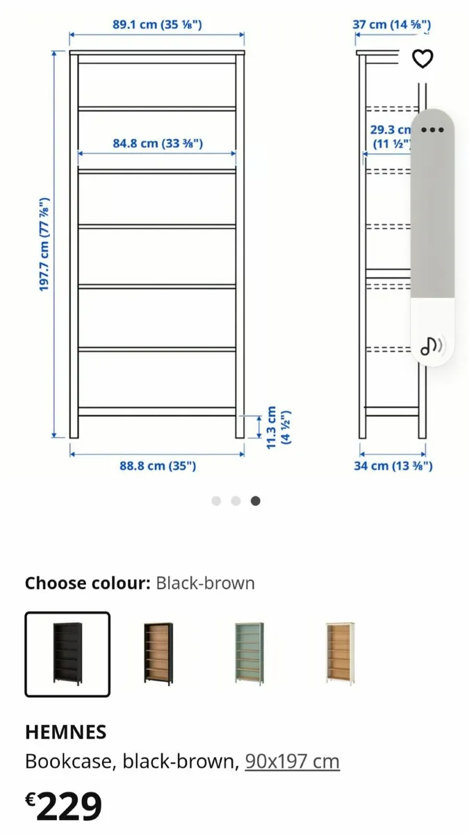 Hemnes IKEA Bookcase bookshelf wood - Image 2