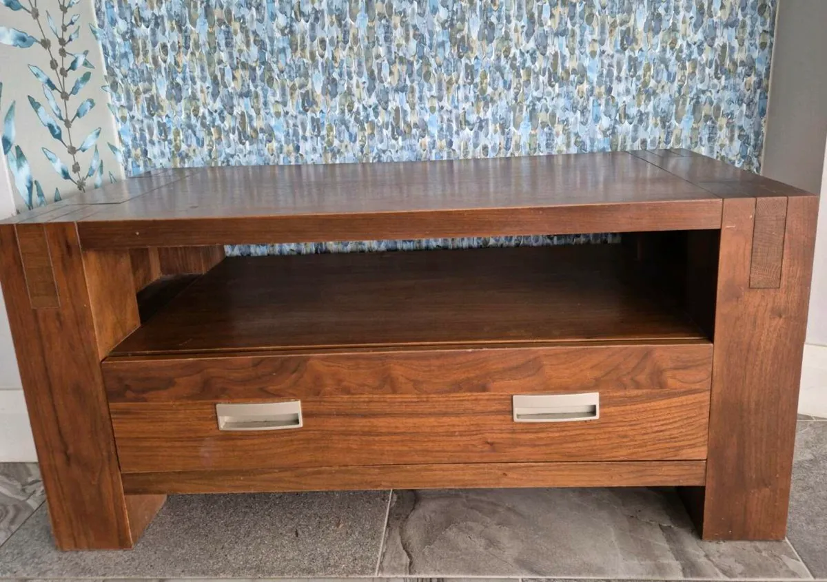 Walnut TV Table, Sideboard & Nest of Tables - Image 1