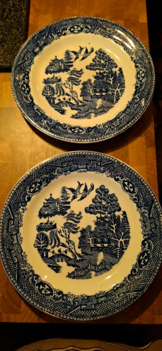 Antique Willow Pattern Plates - Image 1