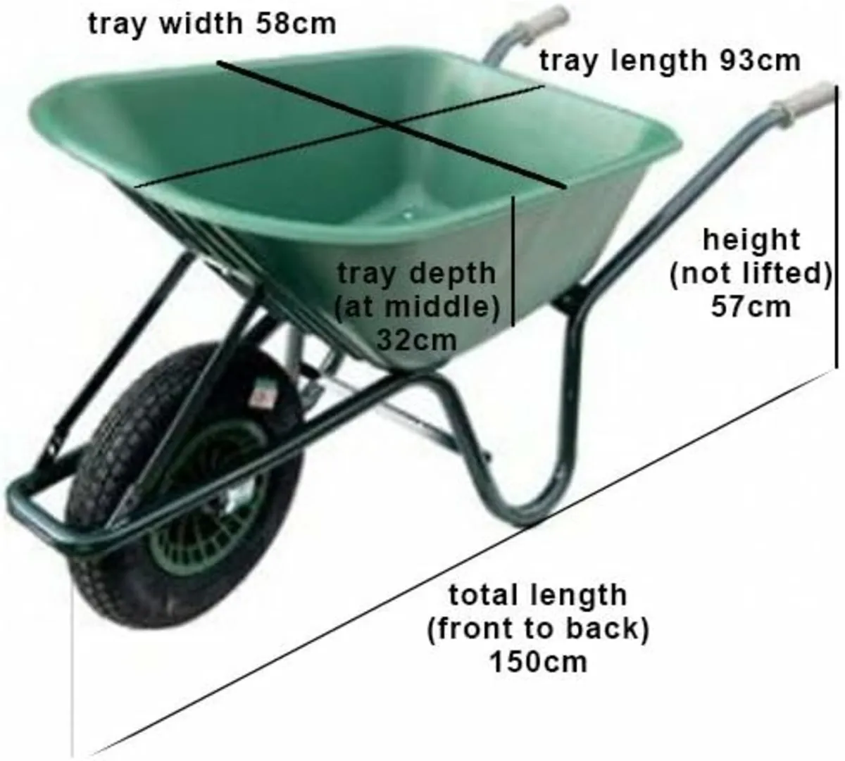 Heavy-duty Fort TK100 Wheelbarrow 100L - Image 2