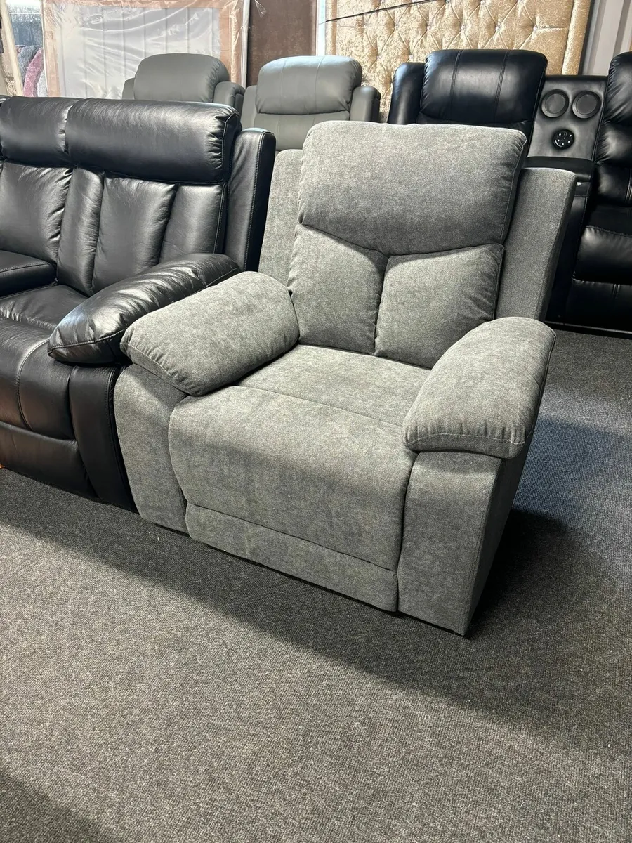 Wireless Charging Fabric Recliner Roma Sofas" - Image 4