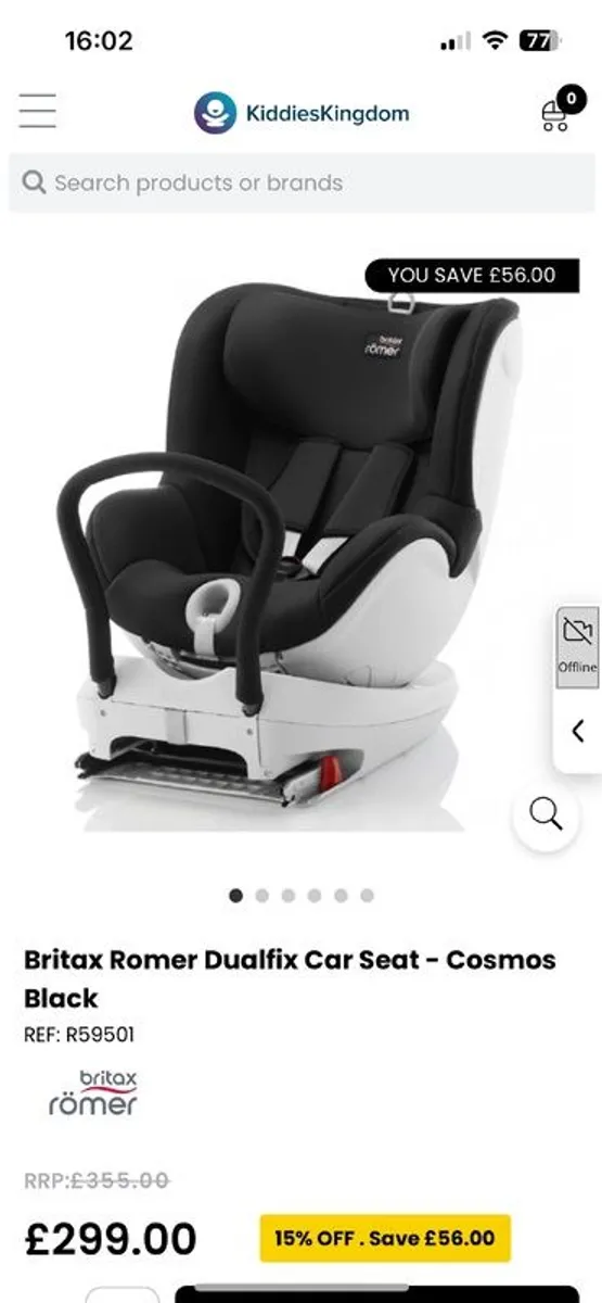 Britax Romer DualFix Combination ISOFIX Car Seat - Cosmos Black - Image 4