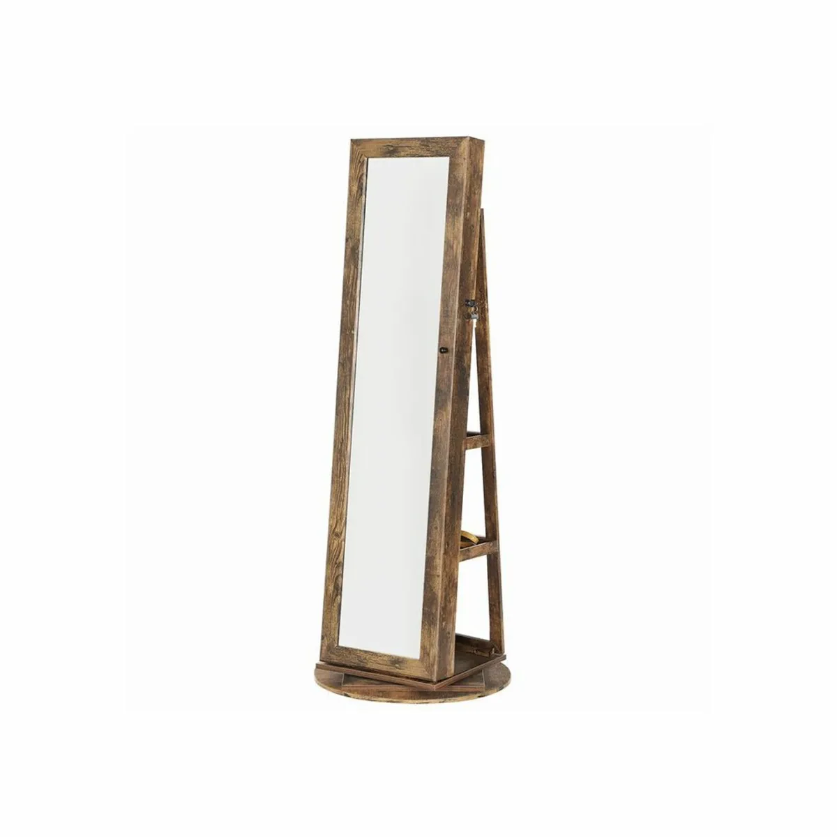 Jewellery Cabinet Mirror 360 deg Rotating Lockable - Image 3