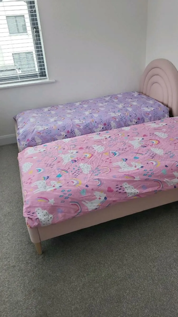 Kids rainbow bed x2 - Image 3