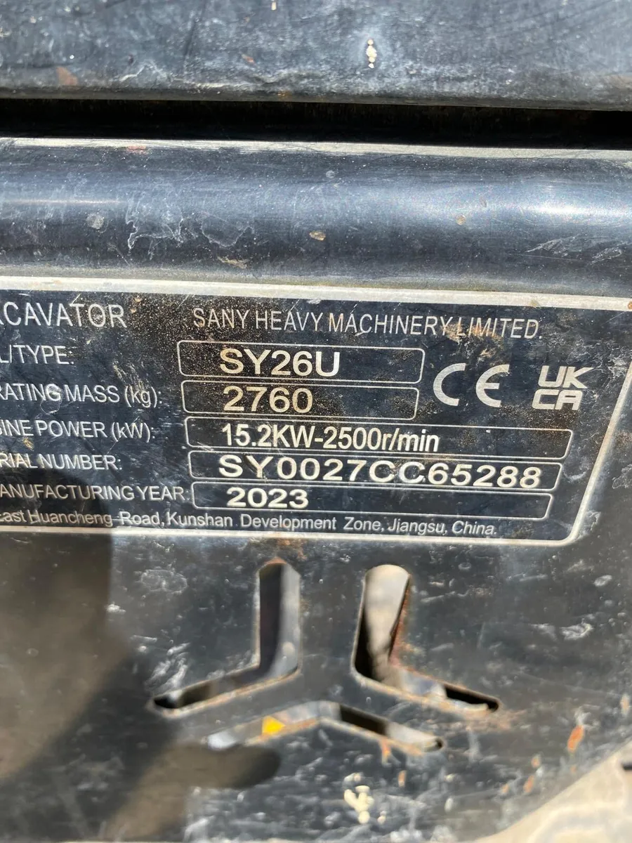 Sany SY26U Mini Excavator For Sale - Image 4