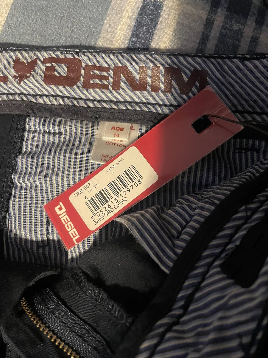 Diesel Denim Navy Sanford Chino Pants - Image 3