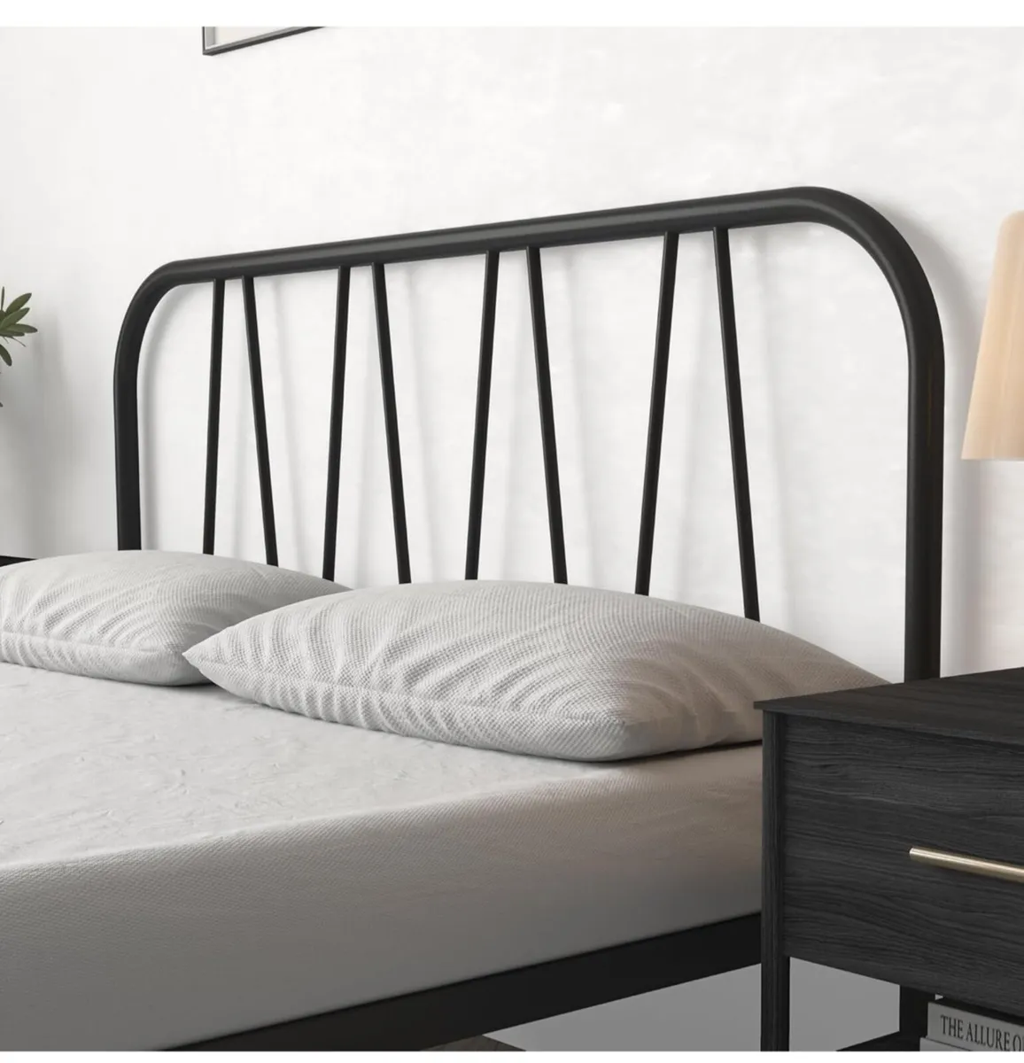 Double Bed Frame, Solid Metal Bed Frame, Modern Pl - Image 4