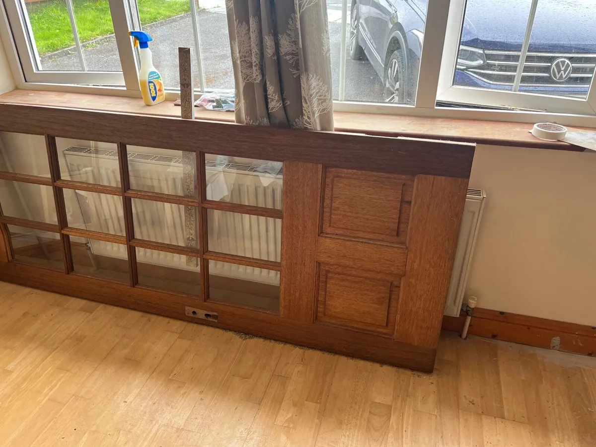 Teak glazed doors internal - Image 1