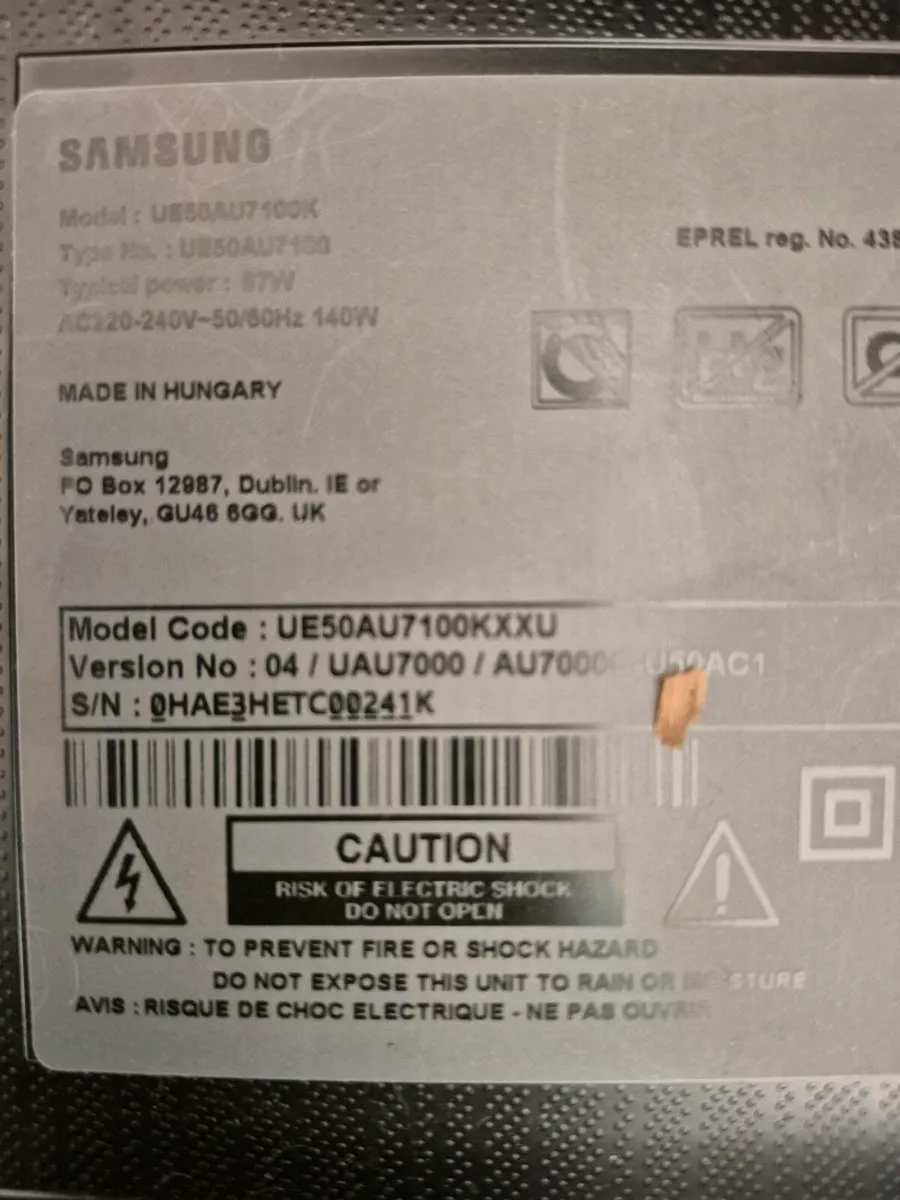 Samsung tv. Screen broken (repair or parts) - Image 3