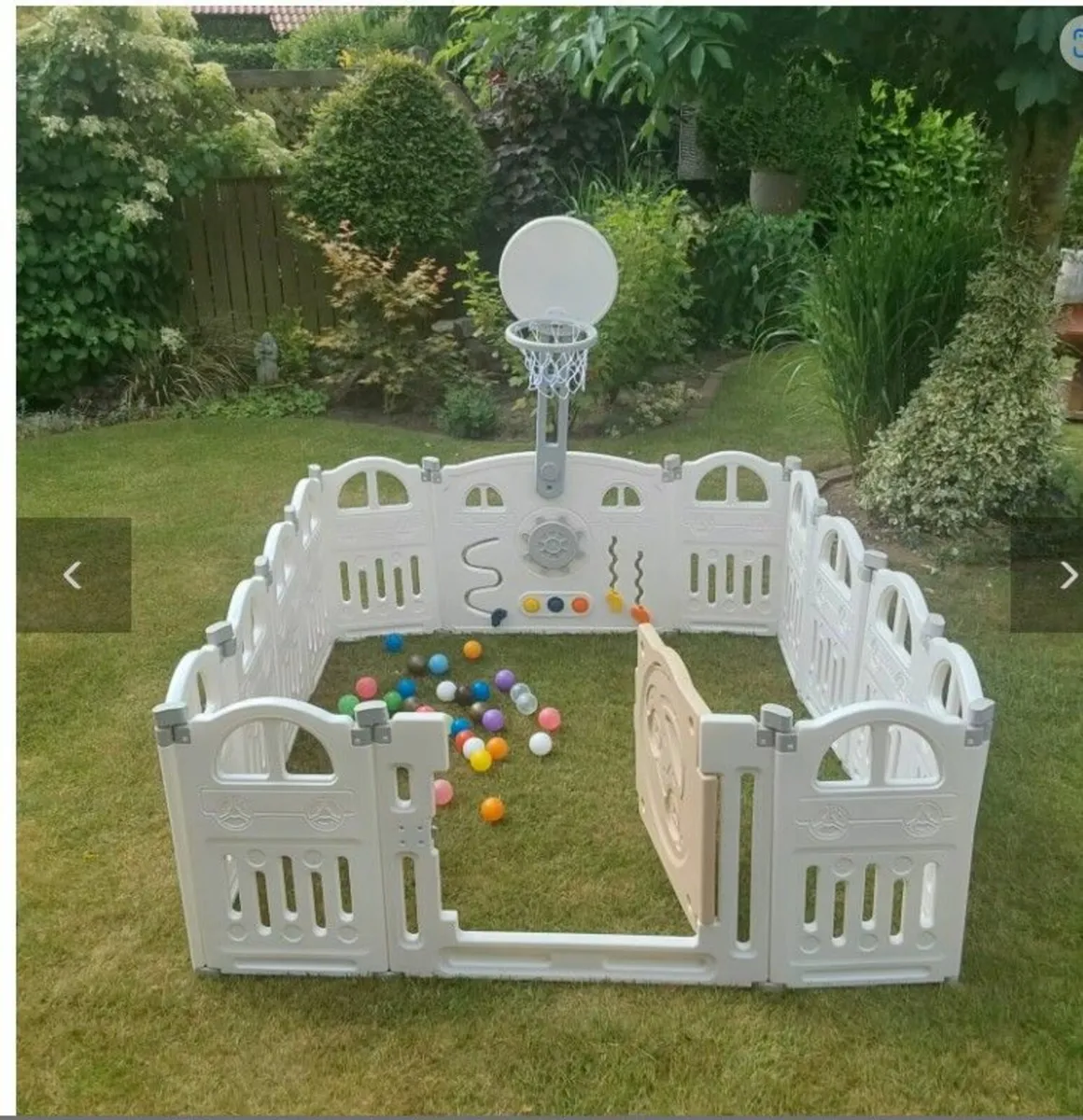 Large Foldable Baby Playpen Safe Plastic with Hoop - Image 1