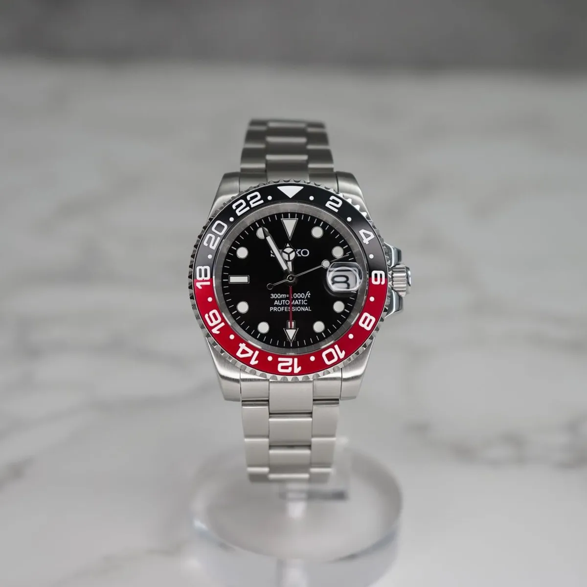 Custom Seiko Mod GMT Coke Style 40mm Automatic - Image 1