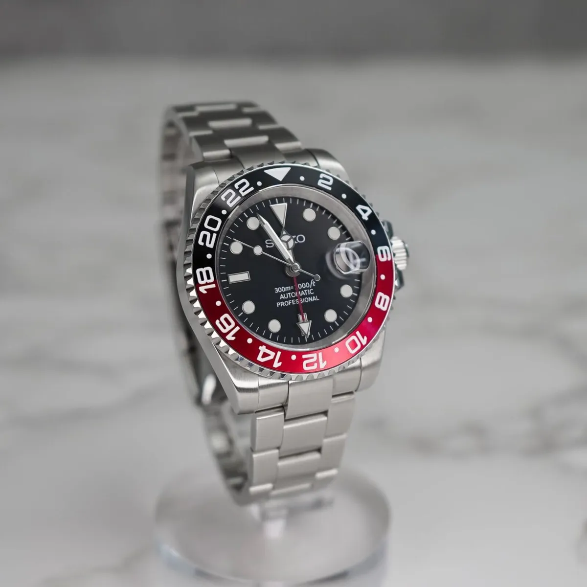 Custom Seiko Mod GMT Coke Style 40mm Automatic - Image 4