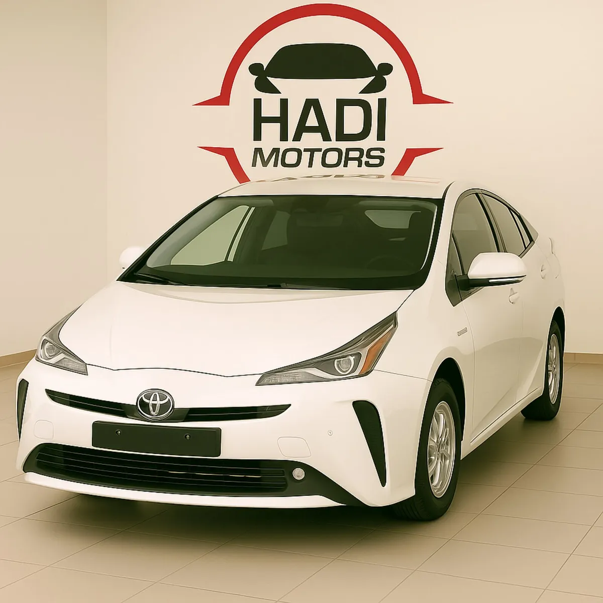 TOYOTA PRIUS 2019 white  hybrid - Image 1