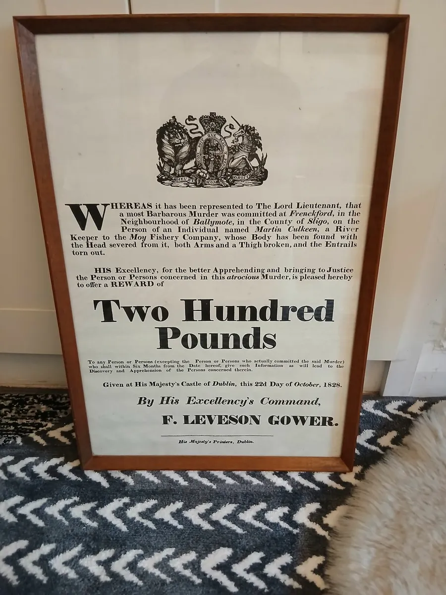 Vintage Proclamation of Reward. - Image 4
