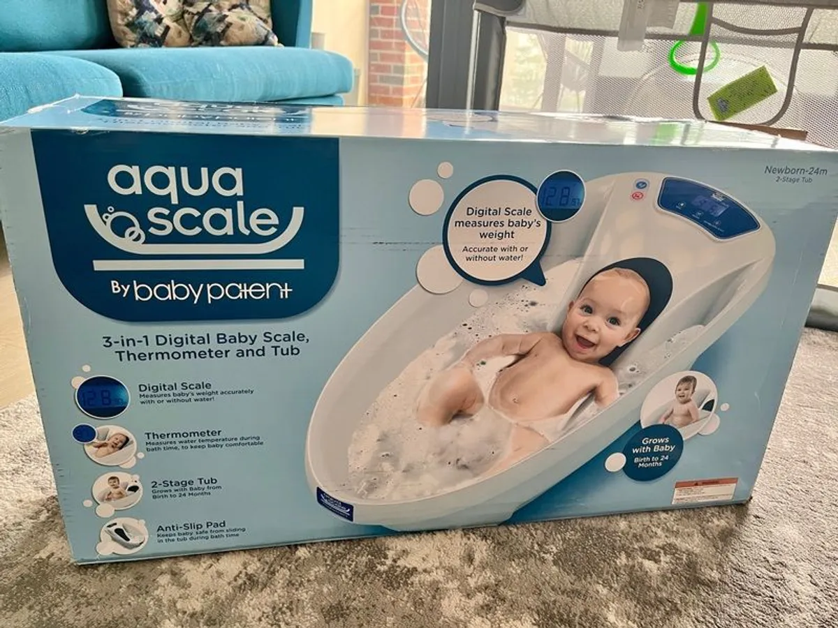 Baby Tub, Scale and Thermometer, 3 in 1. Great Deal! - Image 1