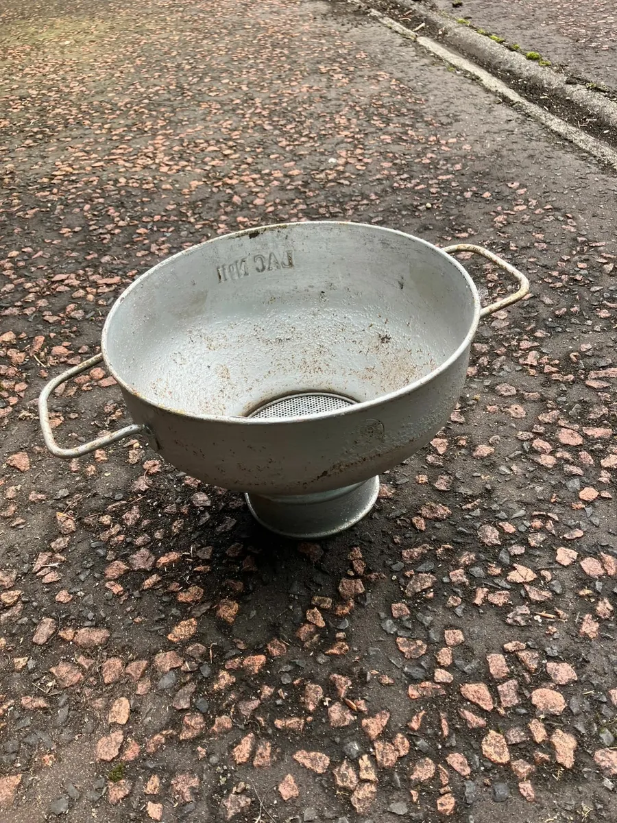 Antique milk strainer - Image 1