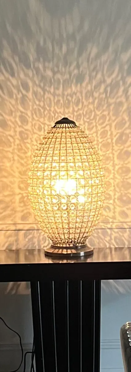 Stunning antique crystal lamp - Image 2