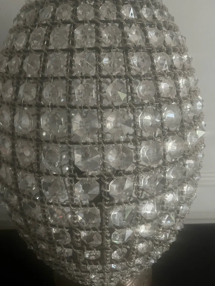 Stunning antique crystal lamp - Image 3