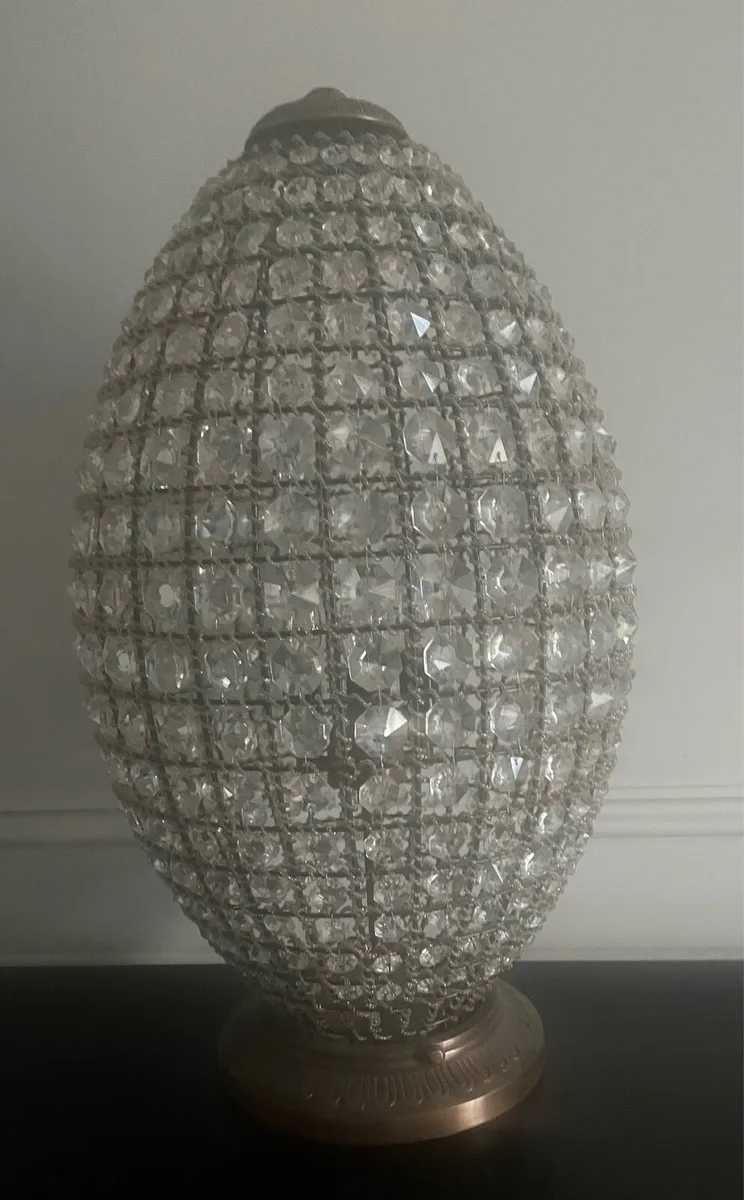 Stunning antique crystal lamp - Image 4