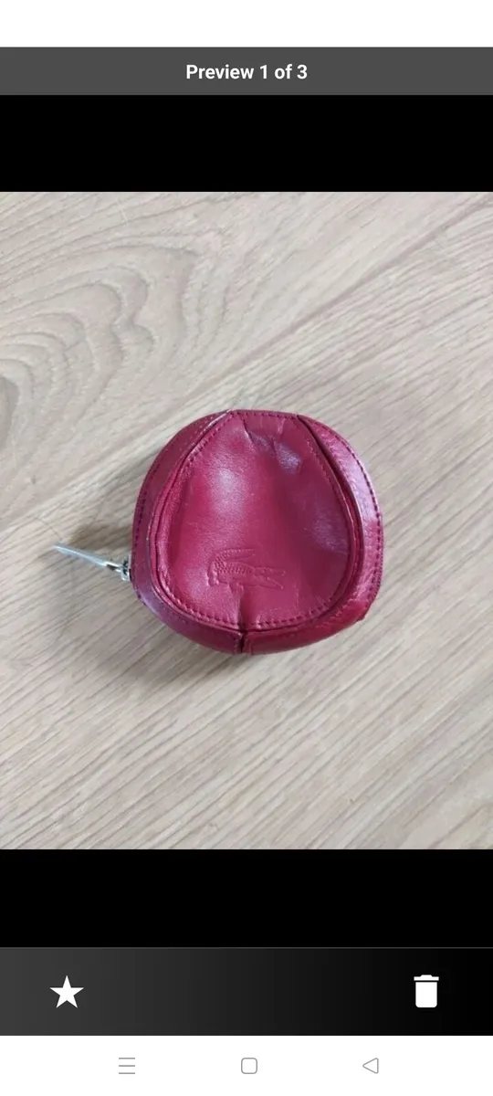 Authentic Lacoste red leather purse - Image 1