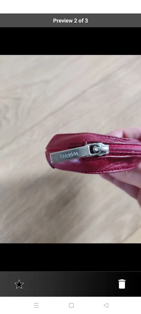 Authentic Lacoste red leather purse - Image 2