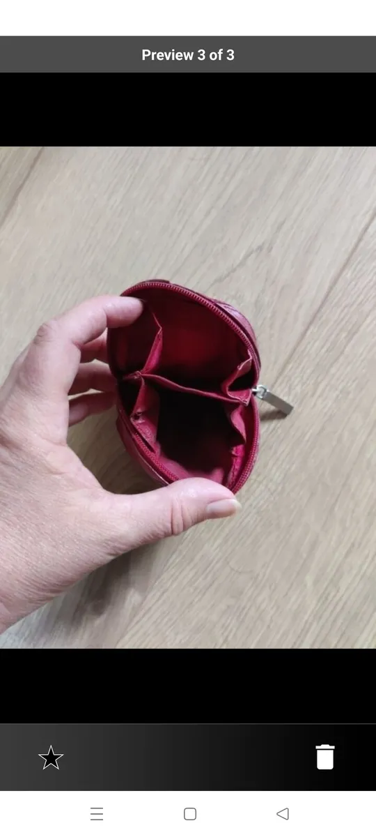 Authentic Lacoste red leather purse - Image 3