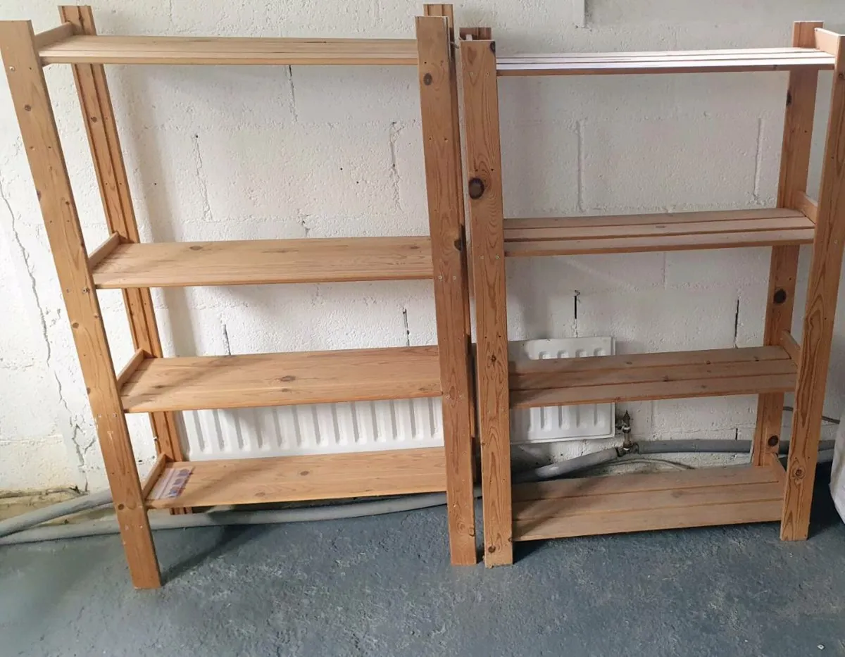 Two Wooden Shelving Units / Storage