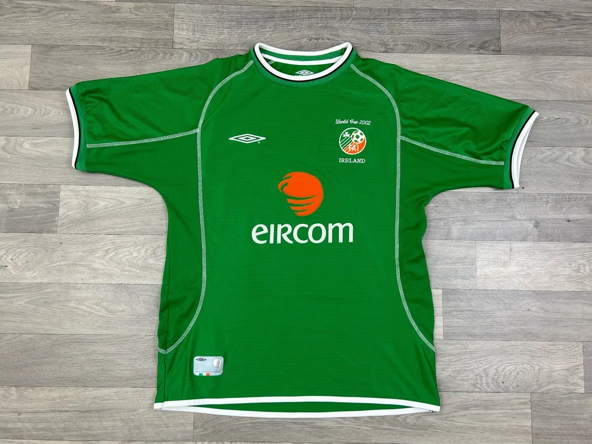 Vintage 2002 Ireland World Cup Jersey Shirt Mens L - Image 1
