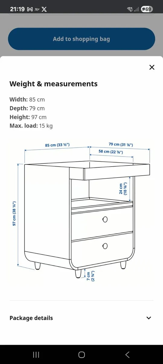 Baby changing table and storage - Image 2