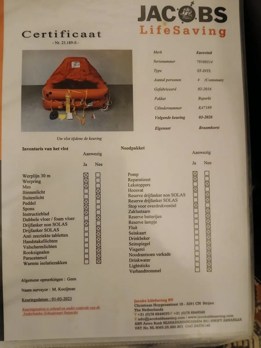 4 man life raft  anchor dinghy windex..  price red
