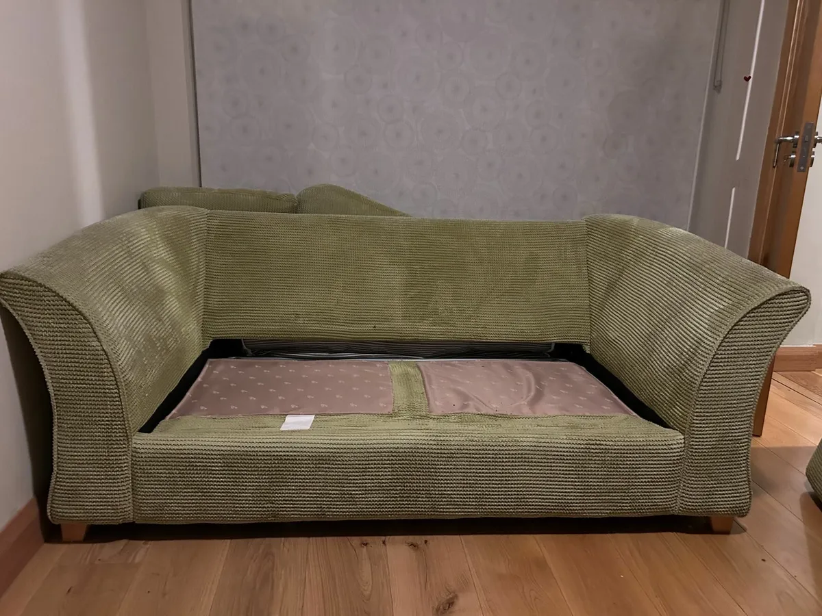 2 Seater Sofa Bed and Foot Stool (with storage) - Image 3