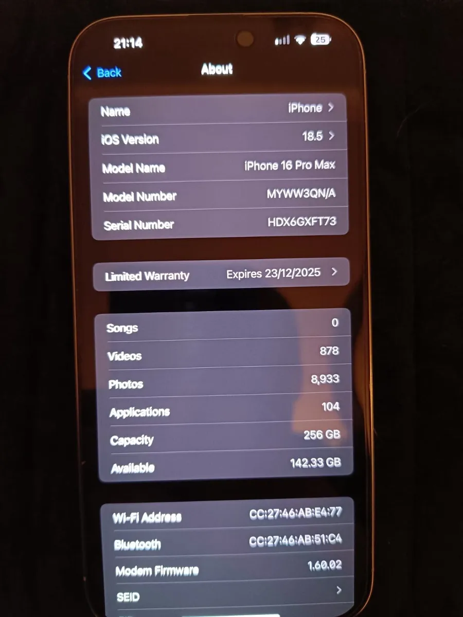 iPhone 16 Pro Max WHITE 256GB - Image 3