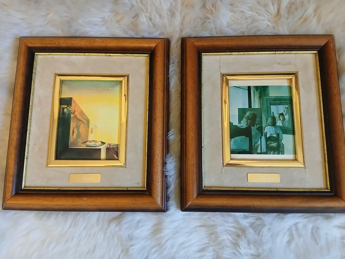 2 X Salvador Dali small Framed Prints. - Image 1
