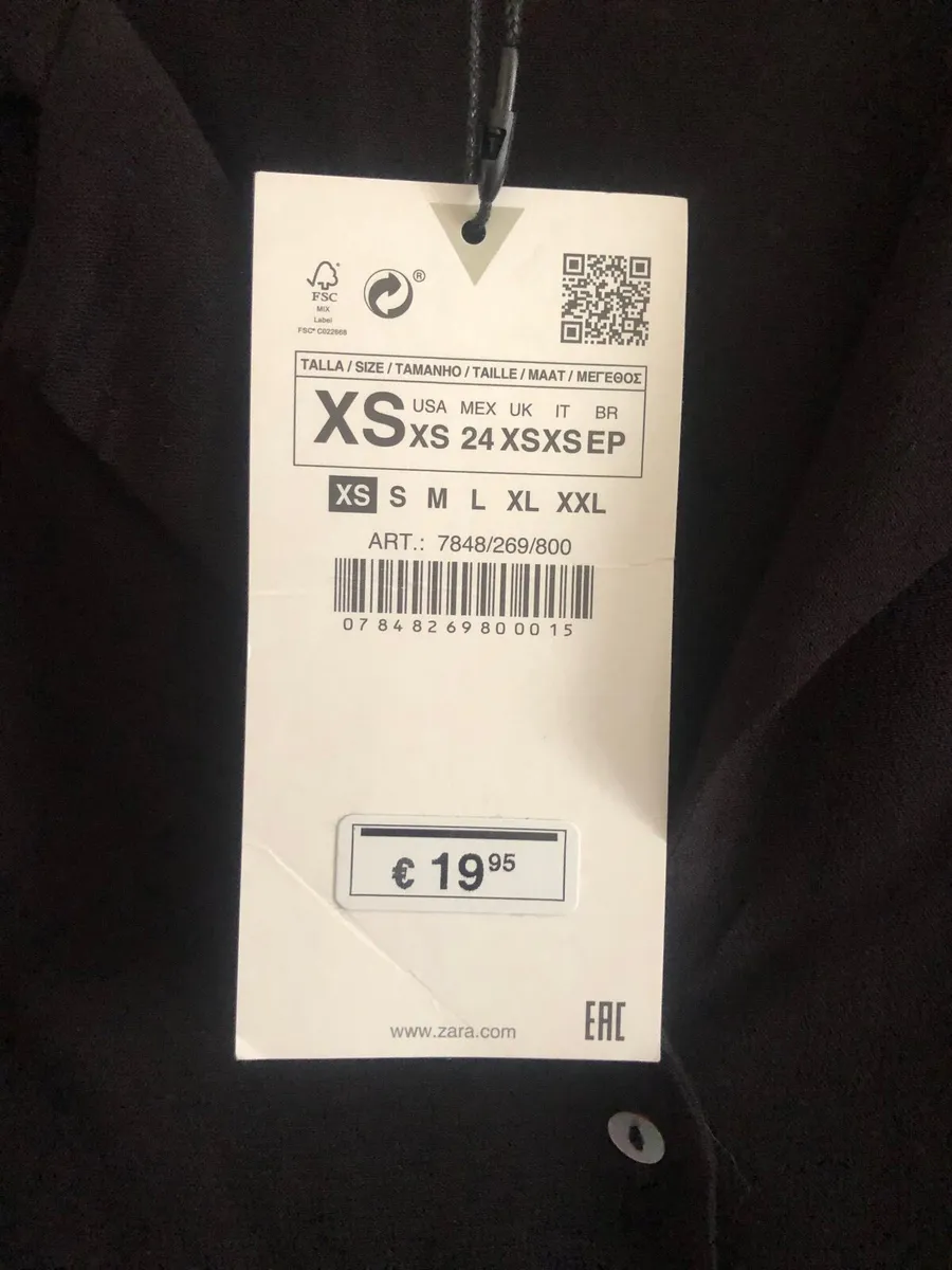Ladies  BNWT  Zara blouse size XS €10 - Image 3