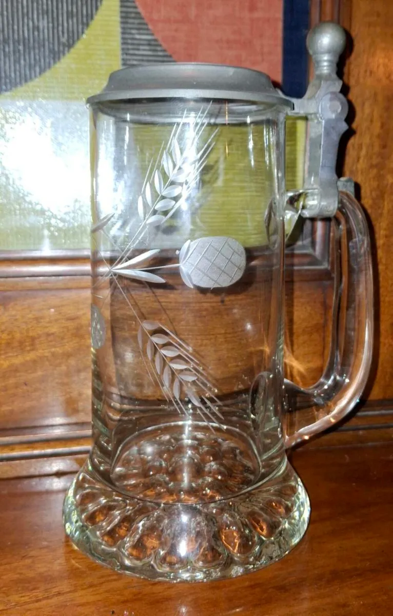 Engraved Glass Beer Mug - Image 1