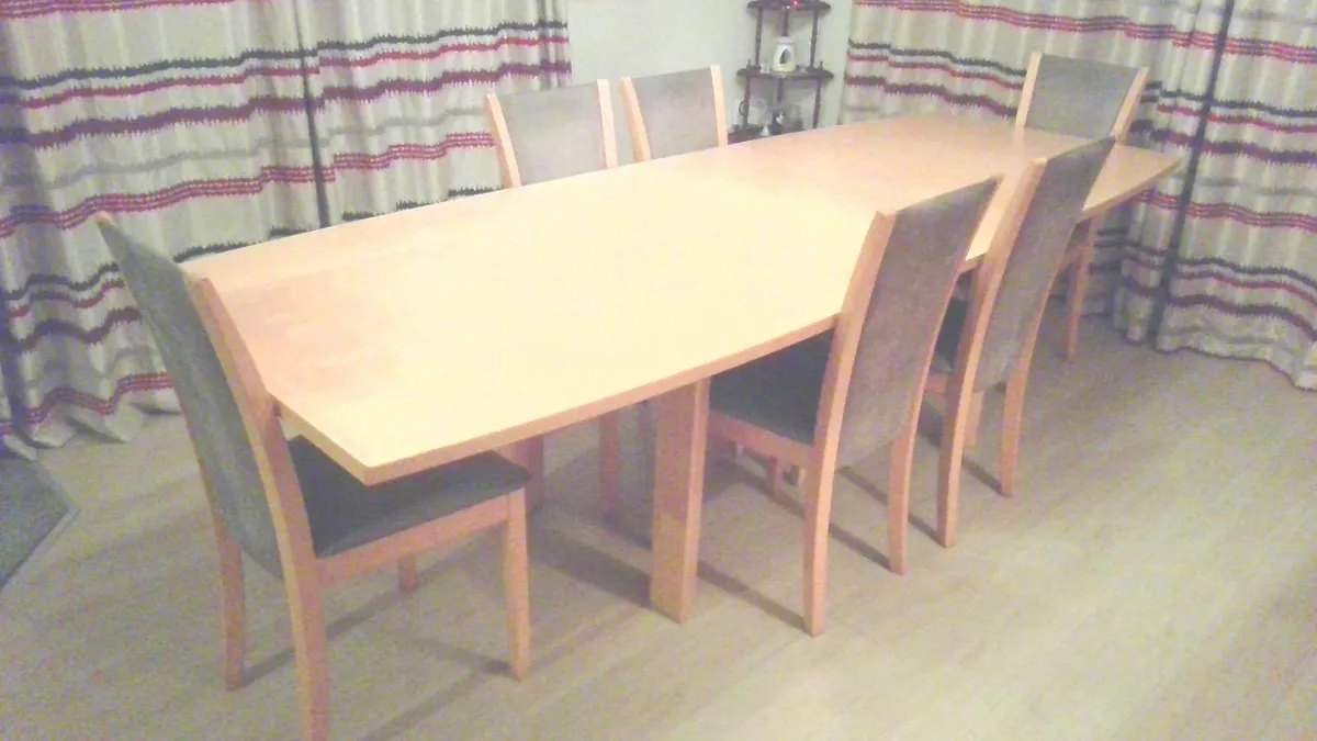 Skovby table plus 10 chairs - Image 1