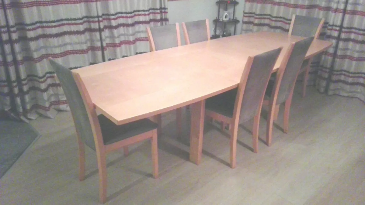 Skovby table plus 10 chairs - Image 3
