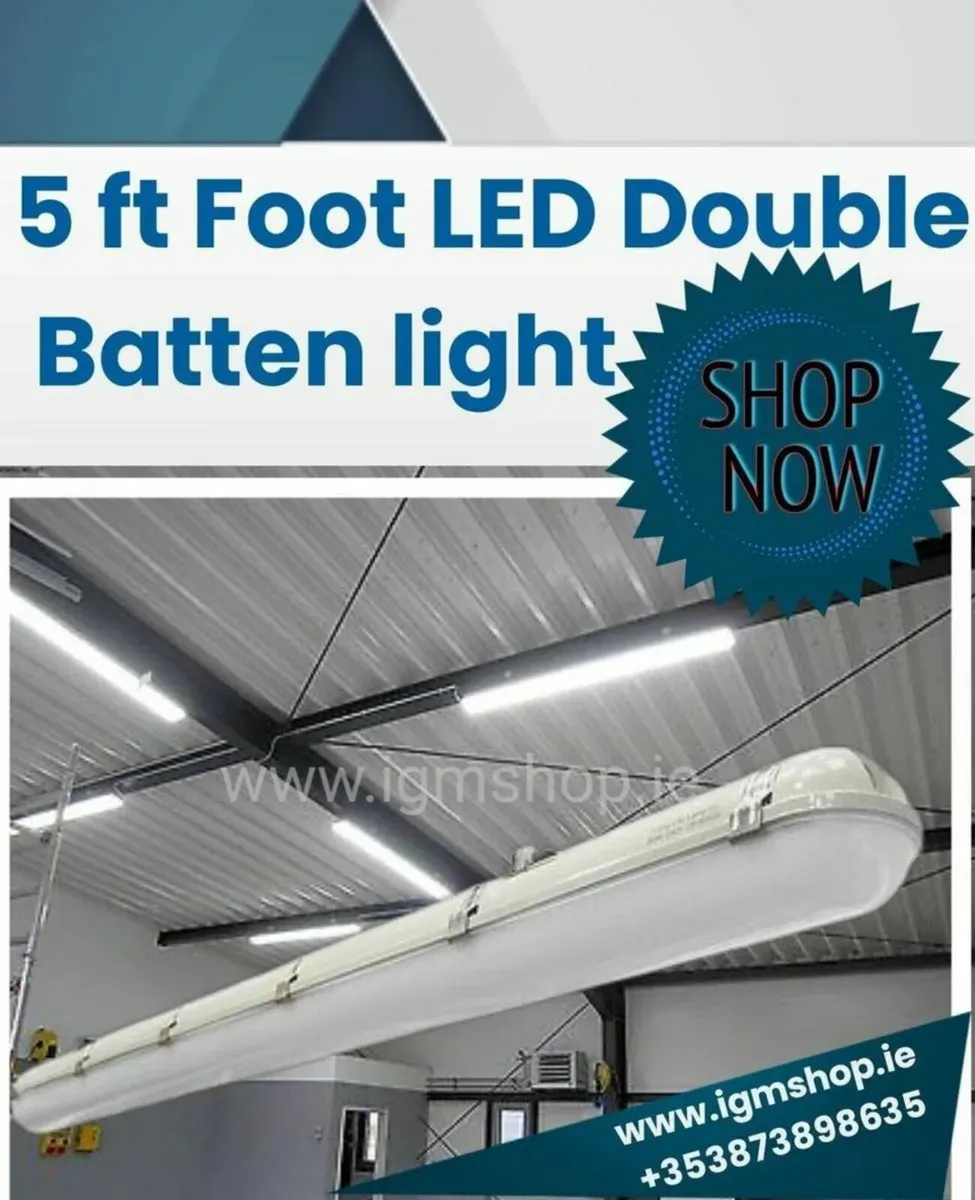 5 ft foot LED Lights Fluorescent Batten waterproof - Image 2