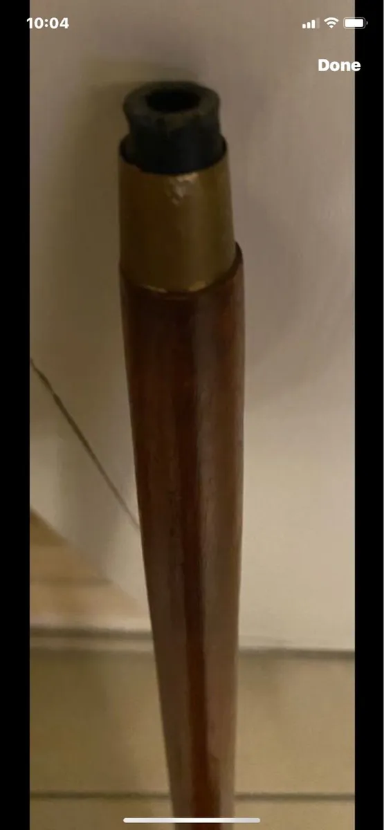 Timber/ Brass/ Mother of Pearl Walking Stick - Image 4