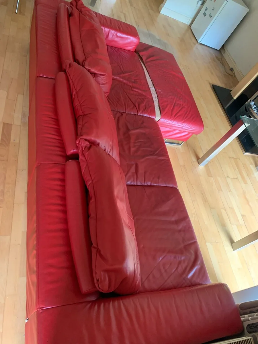 Free- L Shaped Leather Couch - Image 2