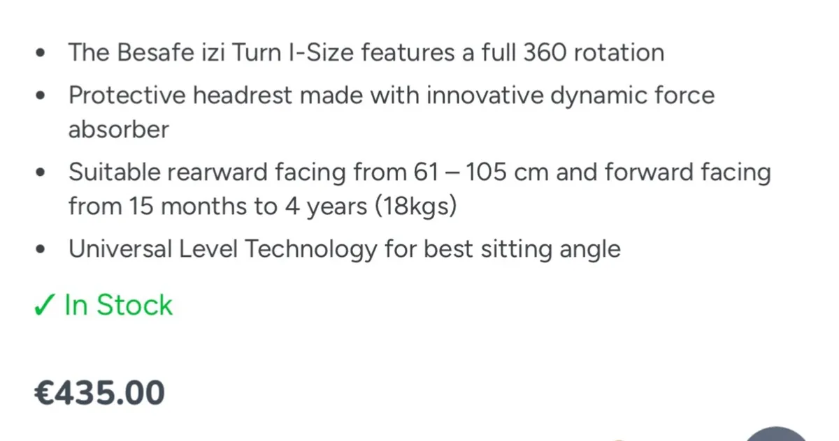 BeSafe Izi Turn 360 car seat - Image 2