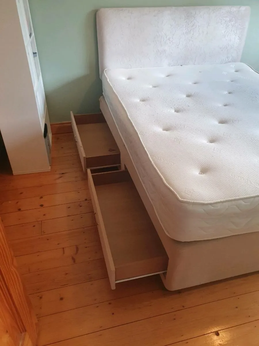 King size bed, base and headboard Free take away - Image 2