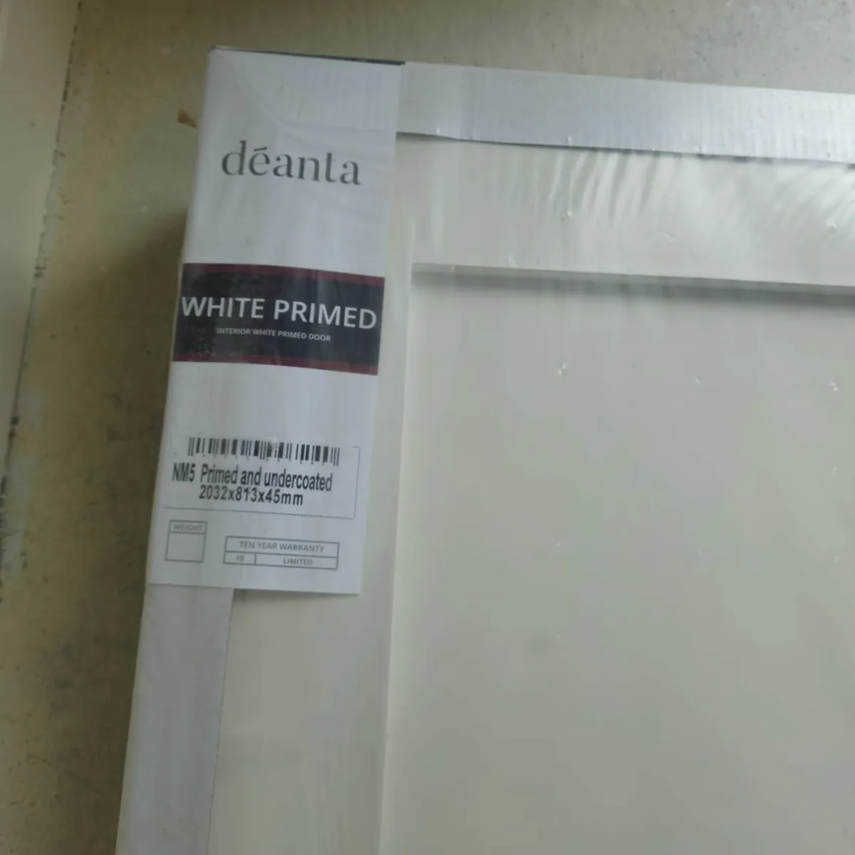 Primed and Frosted Glass Doors 32 x 80" - Image 2